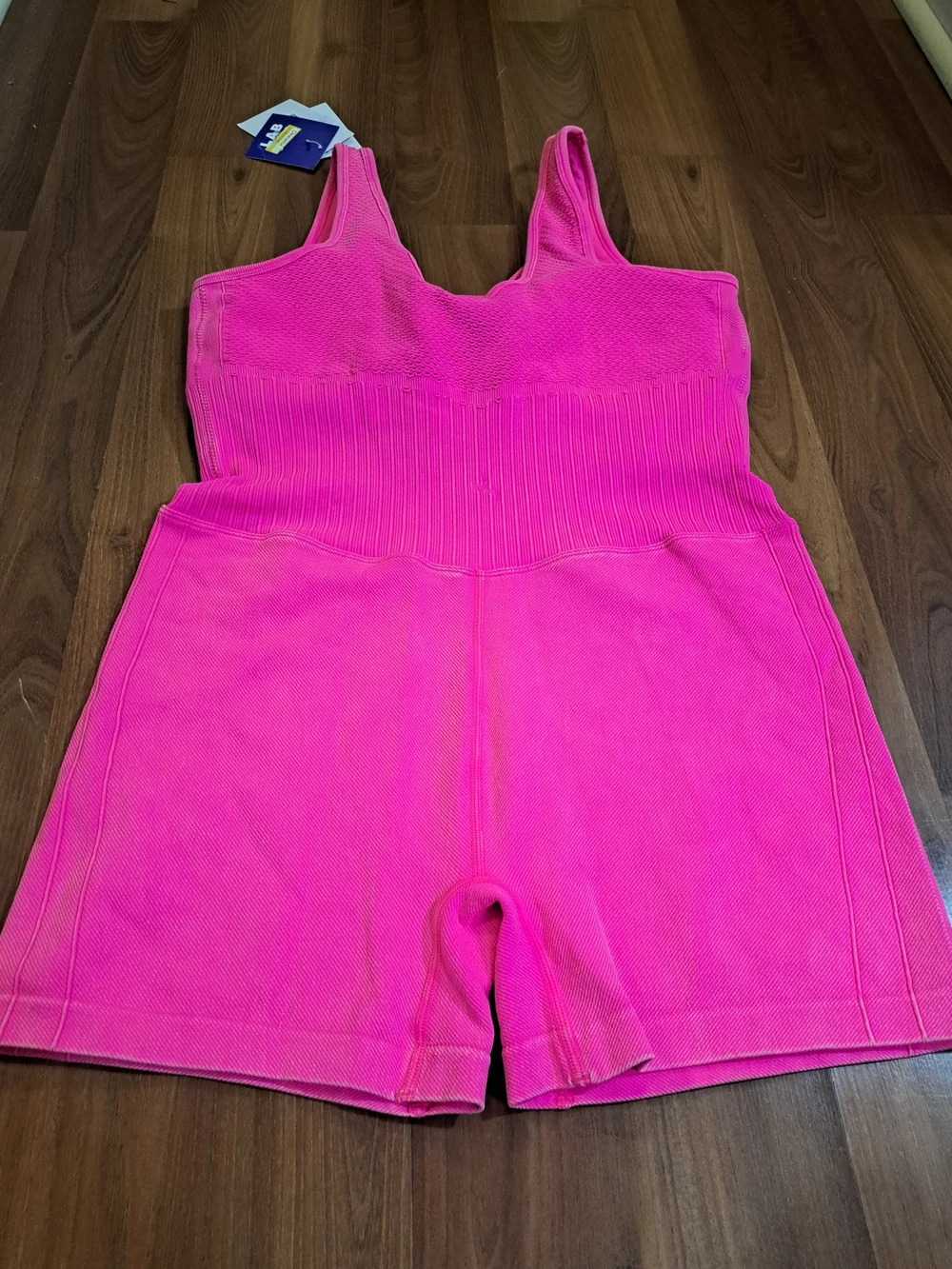 JoyLab Hot Pink Ribbed Knit Romper - Picture 5 of 6